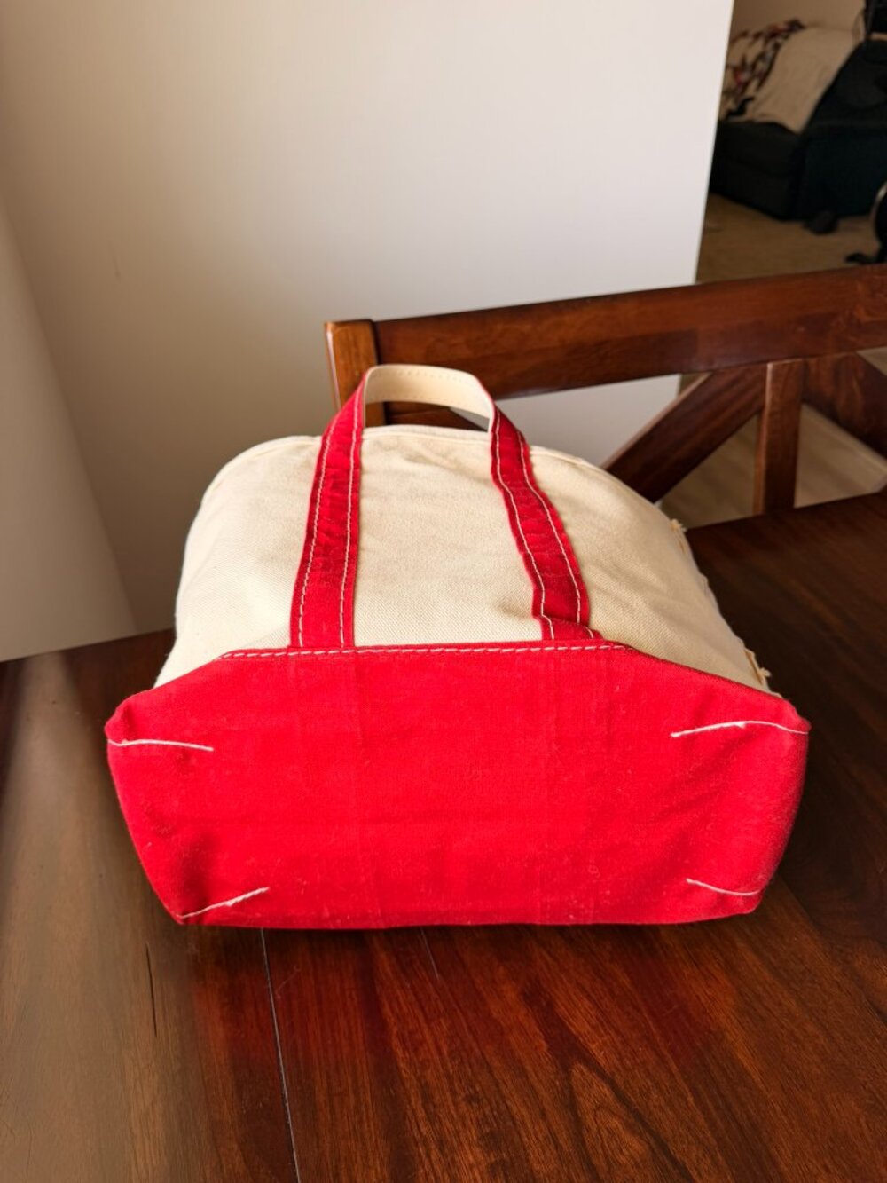 Vintage Red L.L.Bean Boat and Tote – Crinkle Cut Tag - Picture 4 of 4